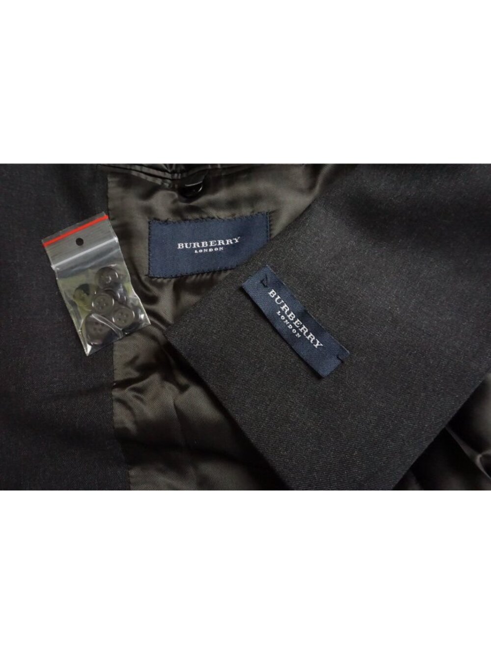 Burberry London Oxford Dark Gray Wool 2 Pc Suit Jacket Pants Sz 40R BRAND NEW
